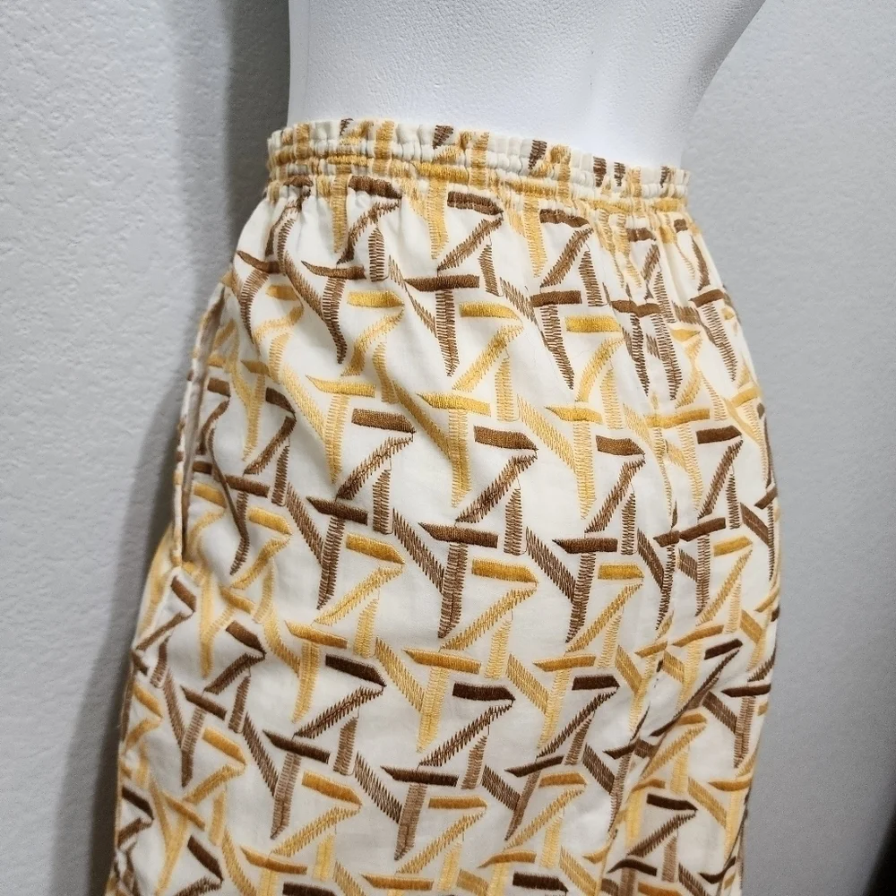 NWT Tory Burch Embroidered Cinched Ankle Pant Size 10